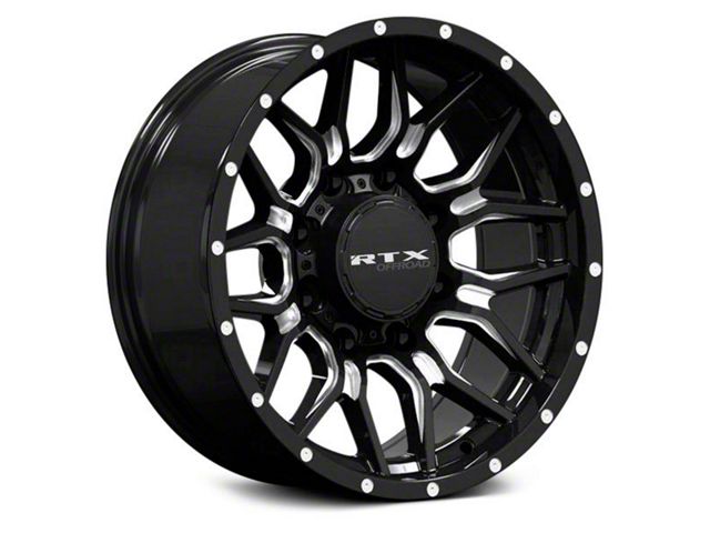 RTX ZION Custom Wheel - 18x9, -15 Offset, 5x127 Bolt Pattern, 71.5mm Hub, Black With Machined Bronze Face