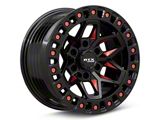 RTX Offroad Wheels Zion Black Milled Red 6-Lug Wheel; 18x9; 0mm Offset (04-15 Titan)