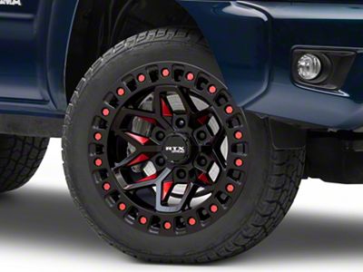 RTX Offroad Wheels Zion Black Milled Red 6-Lug Wheel; 20x9; 0mm Offset (05-15 Tacoma)
