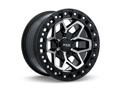 RTX Offroad Wheels Zion Gloss Black Machined 6-Lug Wheel; 18x9; 0mm Offset (22-25 Bronco Raptor)