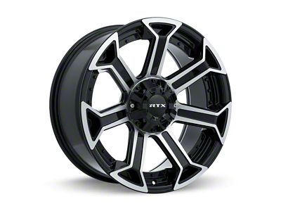 RTX Offroad Wheels Peak Gloss Black Machined 6-Lug Wheel; 20x9; 0mm Offset (16-23 Tacoma)