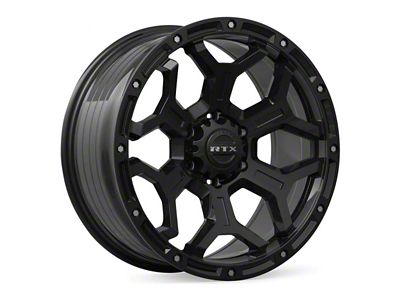 RTX Offroad Wheels Goliath Satin Black with Milled Rivets 6-Lug Wheel; 20x9; 0mm Offset (22-25 Tundra)