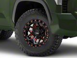 RTX Offroad Wheels Zion Black Milled Red 6-Lug Wheel; 18x9; 0mm Offset (22-25 Tundra)