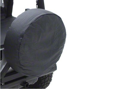 Rugged Ridge Spare Tire Cover; Black; 27 to 29-Inch Tire Cover (66-18 Jeep CJ5, CJ7, Wrangler YJ, TJ & JK)
