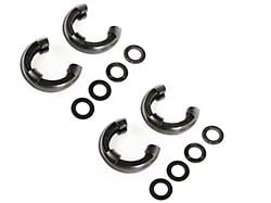 Rugged Ridge 3/4-Inch D-Ring Shackle Isolators; Black; Set of Four 