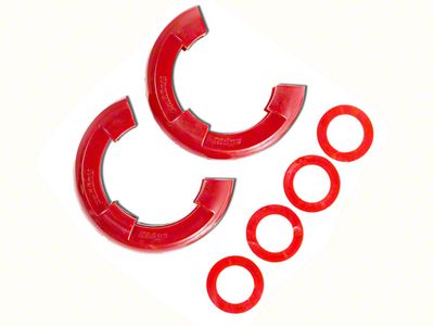 Rugged Ridge 3/4-Inch D-Ring Shackle Isolators; Red; Set of Two