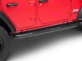 Rugged Ridge 3-Inch Round Side Step Bars; Black (18-25 Jeep Wrangler JL 4-Door)