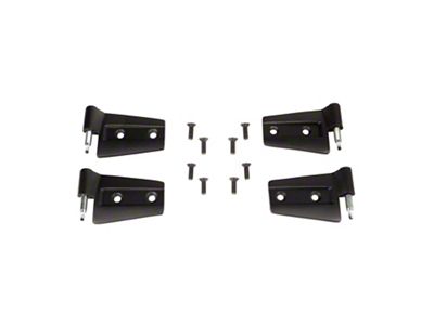 Rugged Ridge Door Hinges; Black (07-18 Jeep Wrangler JK 2-Door)