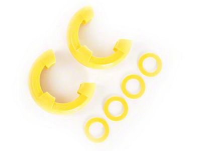 Rugged Ridge 3/4-Inch D-Ring Shackle Isolators; Yellow; Set of Two