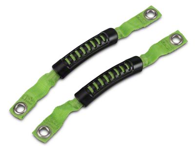 Rugged Ridge A-Pillar Mounted Grab Handles; Green (07-18 Jeep Wrangler JK)