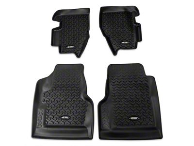 Rugged Ridge All-Terrain Front and Rear Floor Liners; Black (97-06 Jeep Wrangler TJ)