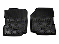 Rugged Ridge All-Terrain Front Floor Liners; Black (76-95 Jeep CJ5, CJ7 & Wrangler YJ)