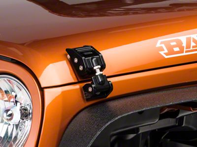 Rugged Ridge Hood Catches; Black (07-18 Jeep Wrangler JK)