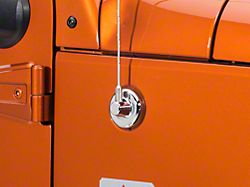 Rugged Ridge Antenna Base Cover; Chrome (07-23 Jeep Wrangler JK & JL)