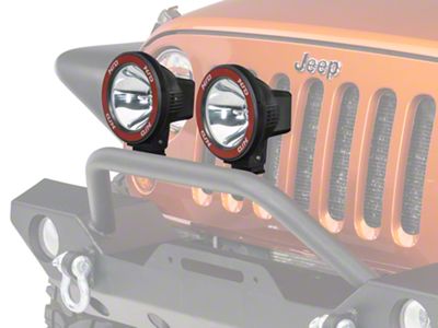 Rugged Ridge 5-Inch Round HID Off-Road Fog Light with Black Composite Housing; Single (Universal; Some Adaptation May Be Required)