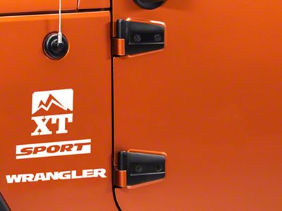 Rugged Ridge Door Hinge; Black; Passenger Side (07-18 Jeep Wrangler JK)