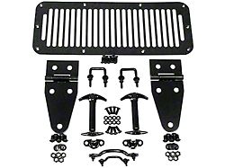 Rugged Ridge Hood Dressup Kit; Black (87-95 Jeep Wrangler YJ)