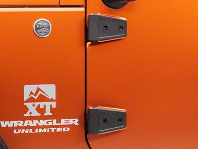Rugged Ridge Door Hinge Coves; Black (07-18 Jeep Wrangler JK 4-Door)