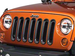 Rugged Ridge Grille Inserts; Black (07-18 Jeep Wrangler JK)