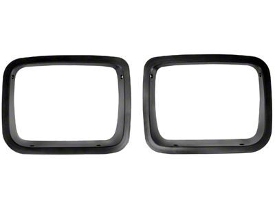 Rugged Ridge Headlight Bezels; Black (87-95 Jeep Wrangler YJ)