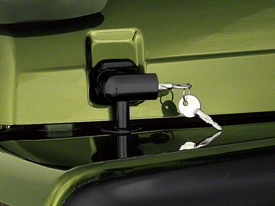 Rugged Ridge Locking Hood Catches; Black (97-06 Jeep Wrangler TJ)