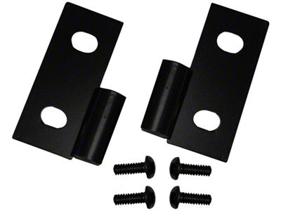 Rugged Ridge Lower Door Hinges; Black (76-06 Jeep CJ5, CJ7, Wrangler YJ & TJ)