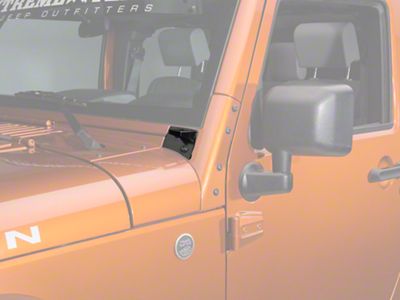 Rugged Ridge Windshield Light Mounting Brackets; Textured Black (07-18 Jeep Wrangler JK)