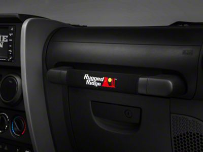 Rugged Ridge Grab Handle Covers; Black (07-10 Jeep Wrangler JK 4-Door)