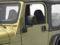 Rugged Ridge Door Mirrors; Black (87-06 Jeep Wrangler YJ & TJ)