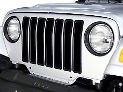 Rugged Ridge Grille Inserts; Black (97-06 Jeep Wrangler TJ)