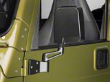Rugged Ridge Door Mirrors; Black (87-02 Jeep Wrangler YJ & TJ)