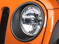Rugged Ridge Headlight Bezels; Black (07-18 Jeep Wrangler JK)