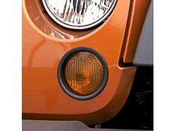 Rugged Ridge Turn Signal Bezel Trim; Black (07-18 Jeep Wrangler JK)