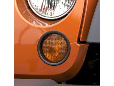 Rugged Ridge Turn Signal Bezel Trim; Black (07-18 Jeep Wrangler JK)