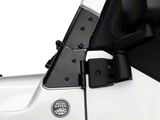Rugged Ridge Windshield Hinges; Black (97-06 Jeep Wrangler TJ)
