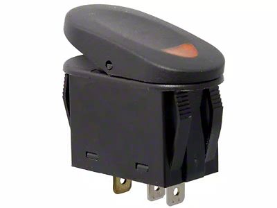 Rugged Ridge 2-Position Rocker Switch; Amber (Universal; Some Adaptation May Be Required)