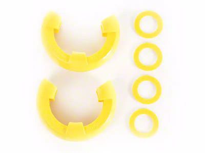 Rugged Ridge 3/4-Inch D-Ring Shackle Isolators; Yellow; Set of Two