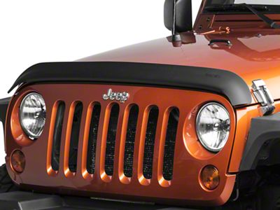Rugged Ridge Hood Bug Deflector; Matte Black (07-18 Jeep Wrangler JK)