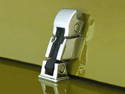 Rugged Ridge Hood Catches; Stainless Steel (76-95 Jeep CJ5, CJ7 & Wrangler YJ)
