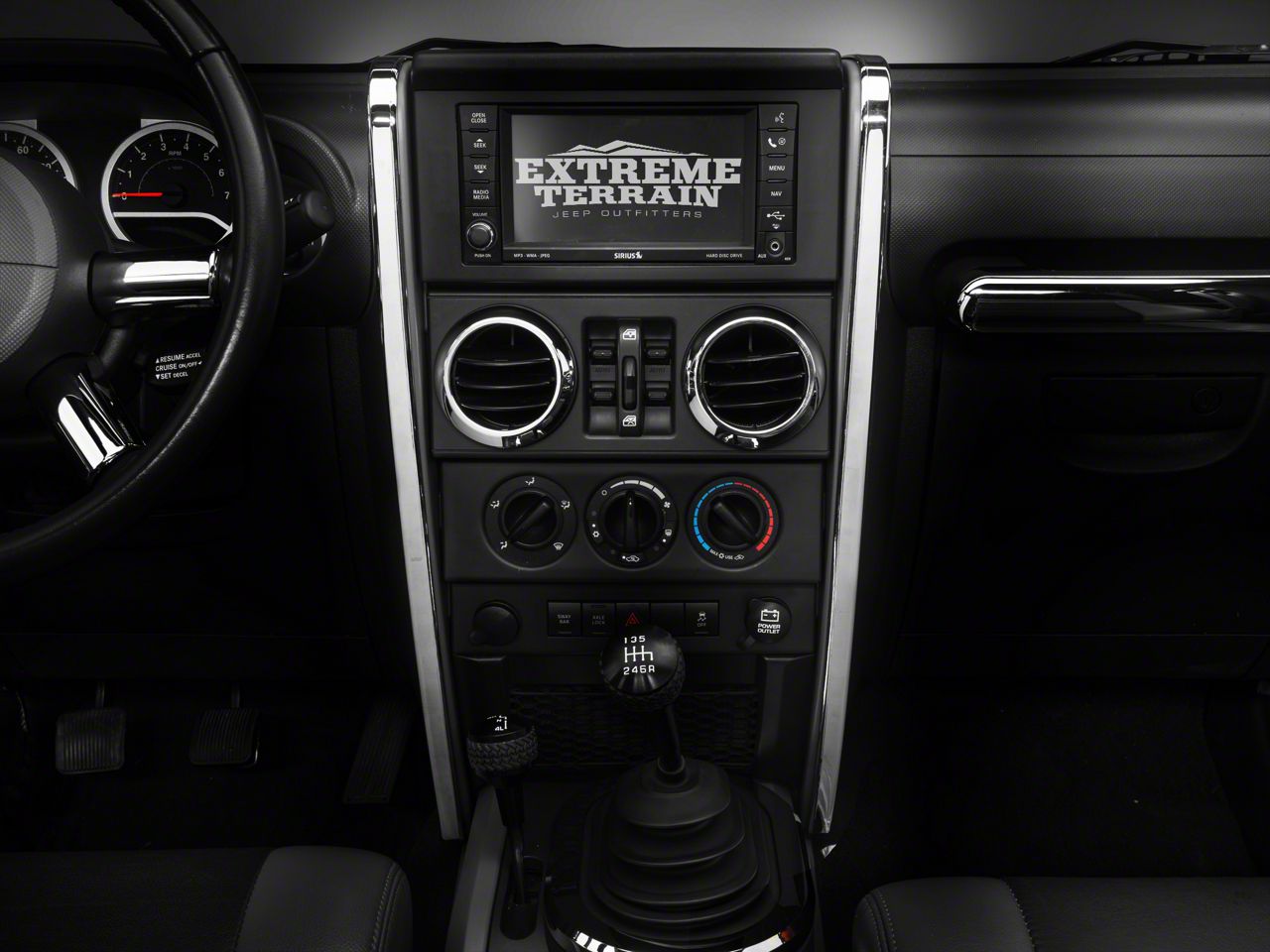 Rugged Ridge Jeep Wrangler Chrome Center Dash Accent - Pair