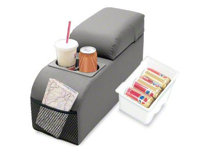 Rugged Ridge Locking Center Console; Gray (76-95 Jeep CJ5, CJ7 & Wrangler YJ)