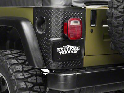 Rugged Ridge Rear Quarter Panel Body Armor Kit (97-06 Jeep Wrangler TJ w/ Bushwacker Style Fender Flares)