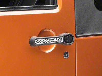Rugged Ridge Elite Door Handle Inserts; Contrast Tread (07-18 Jeep Wrangler JK)