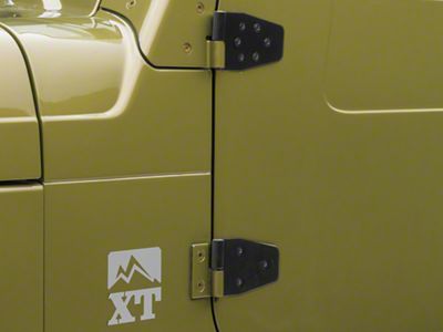 Rugged Ridge Door Hinges; Black (87-06 Jeep Wrangler YJ & TJ)