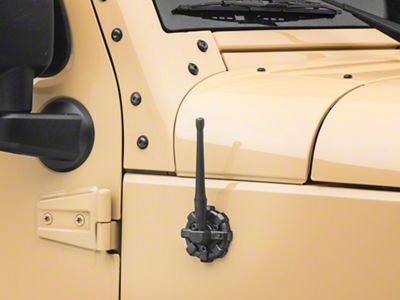Rugged Ridge Elite Antenna Base with 6-Inch Reflex Antenna (07-23 Jeep Wrangler JK & JL)