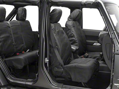Rugged Ridge Elite Ballistic Seat Covers; Black (11-18 Jeep Wrangler JK)