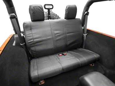 Rugged Ridge Elite Ballistic Rear Seat Cover; Black (07-18 Jeep Wrangler JK 2-Door)