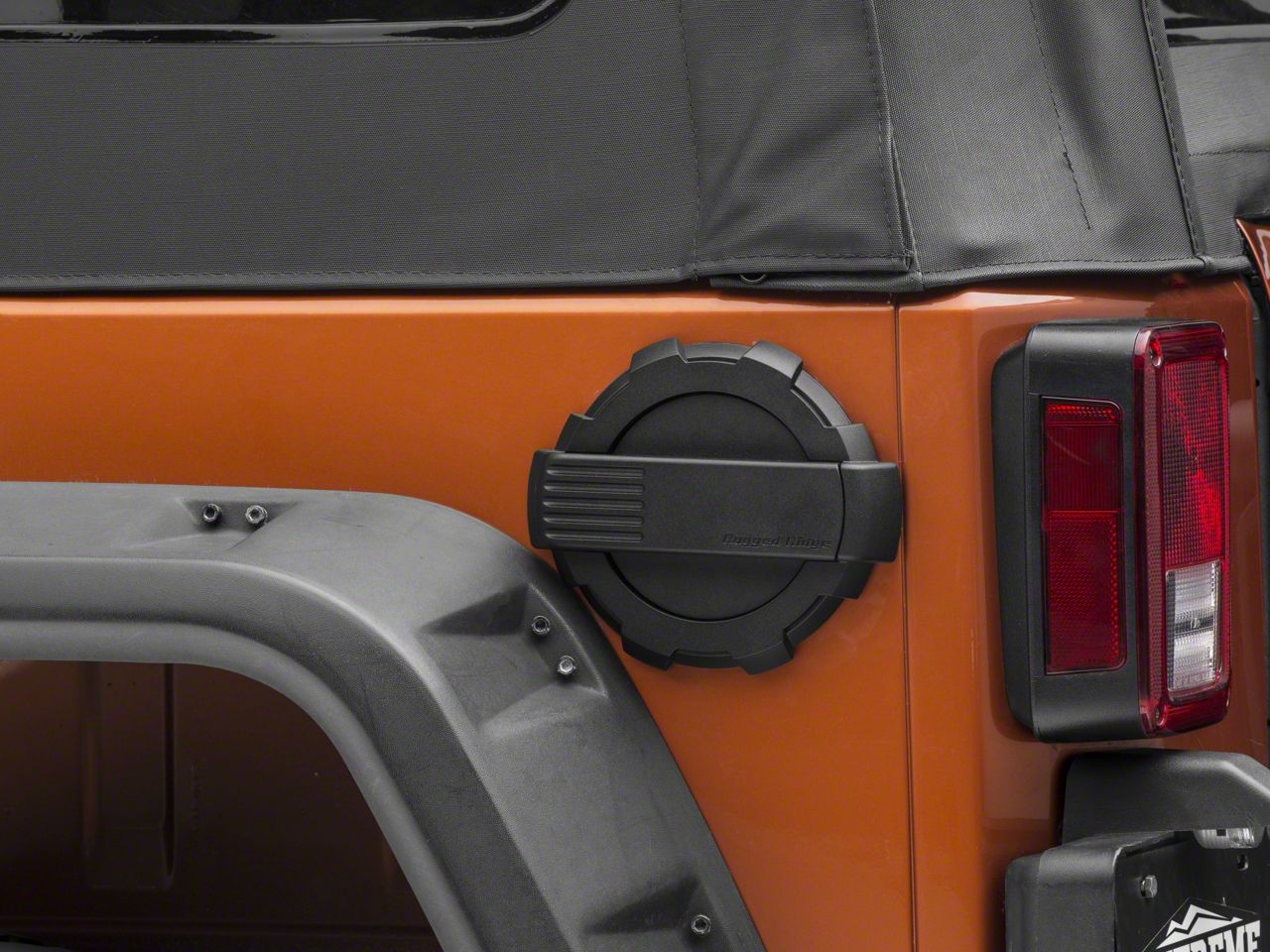 Rugged Ridge Jeep Wrangler Elite Locking Fuel Door & Cap Kit Black