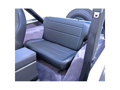 Rugged Ridge Fold and Tumble Rear Seat; Black Vinyl (87-95 Jeep Wrangler YJ)