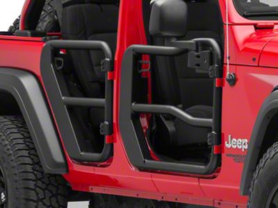 Rugged Ridge Fortis Front Tube Doors with Mirrors (18-25 Jeep Wrangler JL)